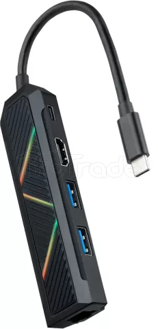 Photo de Hub USB-C 3.1 Nanocable - 2x USB-A et 1x USB-C Noir)