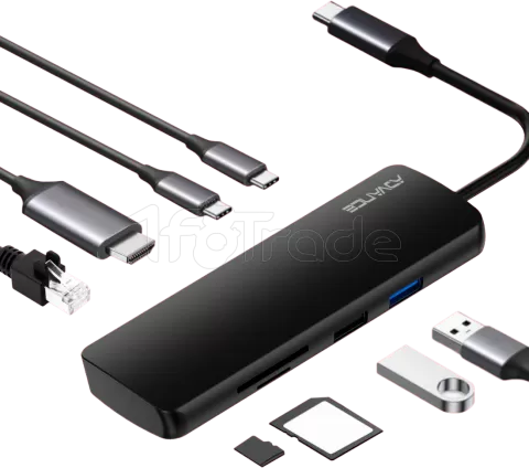Photo de Hub USB-C Advance XPand Smart - 8 ports (Noir)