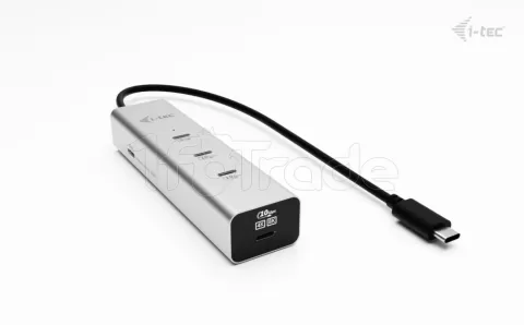 Photo de Hub USB-C I-Tec Charging Metal Pro - 5 ports USB-C 3.0 (Gris)