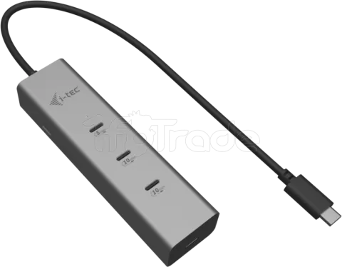 Photo de Hub USB-C I-Tec Charging Metal Pro - 5 ports USB-C 3.0 (Gris)