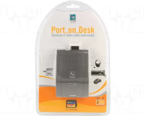 Photo de Hub USB Gembird A4-MS-9 - 7 ports (Gris)