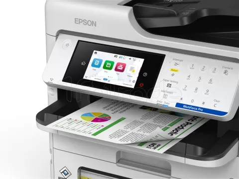 Photo de Imprimante multifonction 4en1 Epson WorkForce Pro EM-C800RDWF (Blanc)