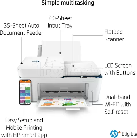 Photo de Imprimante Multifonction HP Deskjet 4130e (Blanc)