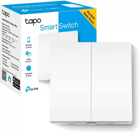 Photo de Interrupteur double connecté TP-Link Tapo S220 (Blanc)