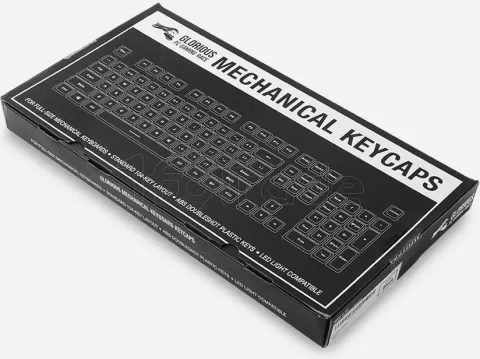 Photo de Jeu de 104 touches pour clavier mécanique Glorious PC Gaming Race (Noir) AZERTY