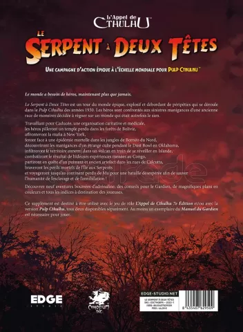 Photo de Jeu de Rôle : L'Appel de Cthulhu - Livre Le Serpent à Deux Tetes