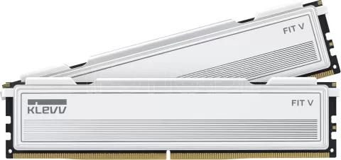 Photo de Kit Barettes mémoire 16Go (2x8Go) DIMM DDR5 Klevv Fit V 6400MHz CL32 (Blanc)