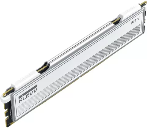 Photo de Kit Barettes mémoire 16Go (2x8Go) DIMM DDR5 Klevv Fit V 6400MHz CL32 (Blanc)