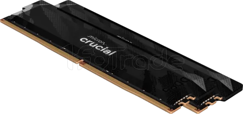 Photo de Kit Barettes mémoire 32Go (2x16Go) DIMM DDR5 Crucial Pro 6400Mhz (Noir)