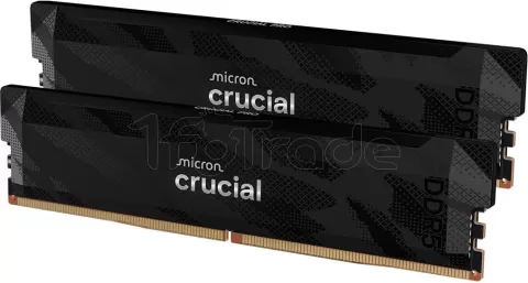 Photo de Kit Barettes mémoire 32Go (2x16Go) DIMM DDR5 Crucial Pro 6400Mhz (Noir)