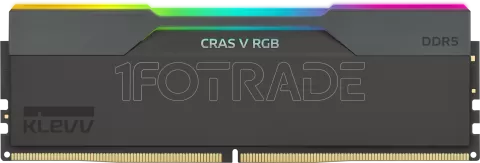 Photo de Kit Barettes mémoire 32Go (2x16Go) DIMM DDR5 Klevv Cras V RGB 6000MHz CL30 (Noir)