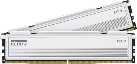 Photo de Kit Barettes mémoire 32Go (2x16Go) DIMM DDR5 Klevv Fit V 6000MHz CL28 (Blanc)