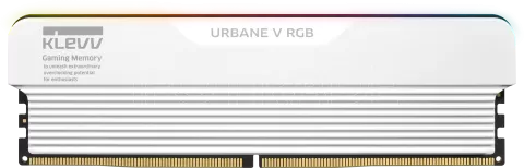 Photo de Kit Barettes mémoire 32Go (2x16Go) DIMM DDR5 Klevv Urbane V RGB 6000MHz CL28 (Blanc)
