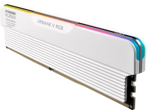 Photo de Kit Barettes mémoire 32Go (2x16Go) DIMM DDR5 Klevv Urbane V RGB 6000MHz CL28 (Blanc)