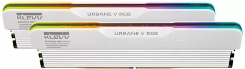 Photo de Kit Barettes mémoire 32Go (2x16Go) DIMM DDR5 Klevv Urbane V RGB 6000MHz CL30 (Blanc)