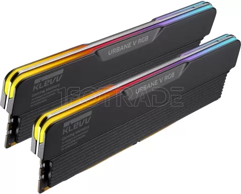 Photo de Kit Barettes mémoire 32Go (2x16Go) DIMM DDR5 Klevv Urbane V RGB 6000MHz CL30 (Noir)