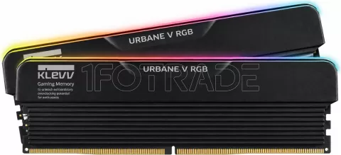 Photo de Kit Barettes mémoire 32Go (2x16Go) DIMM DDR5 Klevv Urbane V RGB 6000MHz CL30 (Noir)