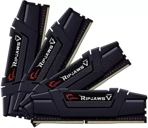 Photo de Kit Barrettes mémoire 128Go (4x32Go) DIMM DDR4 G.Skill Ripjaw V  3600Mhz (Noir)