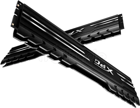 Photo de Kit Barrettes mémoire 16Go (2x8Go) DIMM DDR4 Adata XPG GammiX D10 3200Mhz (Noir)