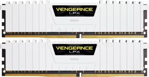 Photo de Kit Barrettes mémoire 16Go (2x8Go) DIMM DDR4 Corsair Vengeance LPX  3000Mhz (Blanc) CL16