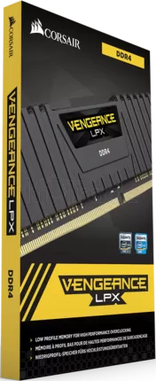 Photo de Kit Barrettes mémoire 16Go (2x8Go) DIMM DDR4 Corsair Vengeance LPX 3000Mhz (Noir) CL16