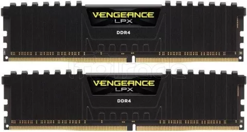 Photo de Kit Barrettes mémoire 16Go (2x8Go) DIMM DDR4 Corsair Vengeance LPX  3000Mhz (Noir) CL16