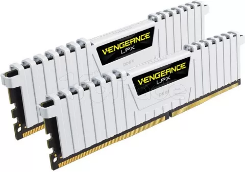 Photo de Kit Barrettes mémoire 16Go (2x8Go) DIMM DDR4 Corsair Vengeance LPX  3200Mhz (Blanc)