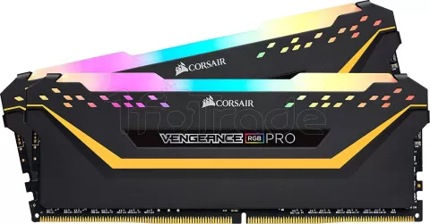 Photo de Kit Barrettes mémoire 16Go (2x8Go) DIMM DDR4 Corsair Vengeance Pro Tuf Edition RGB 3200Mhz (Noir) optimisé Ryzen