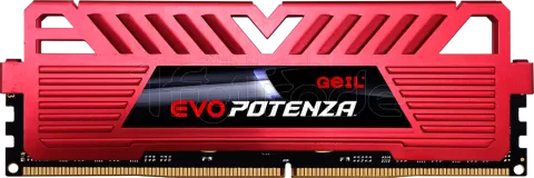 Photo de Kit Barrettes mémoire 16Go (2x8Go) DIMM DDR4 GeIL Evo Potenza 3200Mhz (Rouge)