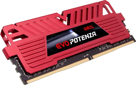 Photo de Kit Barrettes mémoire 16Go (2x8Go) DIMM DDR4 GeIL Evo Potenza 3600Mhz (Rouge)