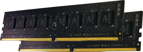 Photo de Kit Barrettes mémoire 16Go (2x8Go) DIMM DDR4 GeIL Pristine 2666Mhz (Noir)
