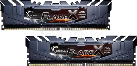 Photo de Kit Barrettes mémoire 16Go (2x8Go) DIMM DDR4 G.Skill Flare X  3200Mhz (Noir)