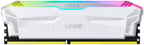 Photo de Kit Barrettes mémoire 16Go (2x8Go) DIMM DDR4 Lexar Ares RGB  4000Mhz (Blanc)