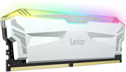 Photo de Kit Barrettes mémoire 16Go (2x8Go) DIMM DDR4 Lexar Ares RGB  4000Mhz (Blanc)