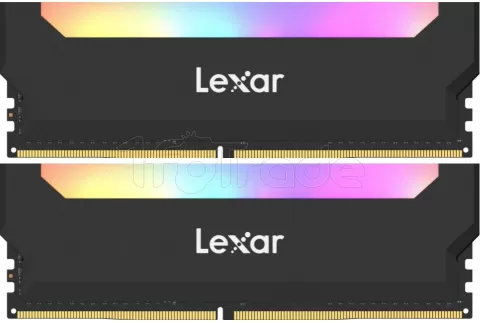 Photo de Kit Barrettes mémoire 16Go (2x8Go) DIMM DDR4 Lexar Hades RGB  3600Mhz (Noir)