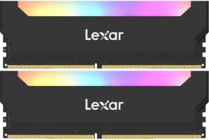 Lexar Kit Barrettes mémoire 32Go (2x16Go) DIMM DDR4 Thor RGB PC4-25600  (3200 Mhz) (Noir)