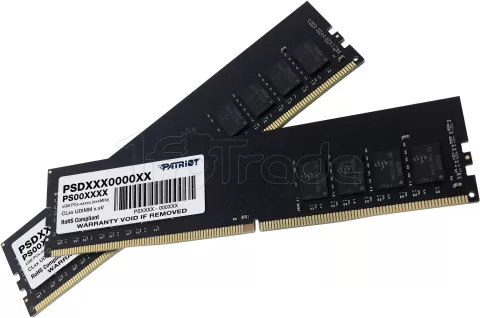 Photo de Kit Barrettes mémoire 16Go (2x8Go) DIMM DDR4 Patriot Signature Line PC4-25600 (3200 Mhz) (Noir)