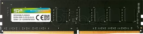Photo de Kit Barrettes mémoire 16Go (2x8Go) DIMM DDR4 Silicon Power 3200Mhz CL22 (Noir)