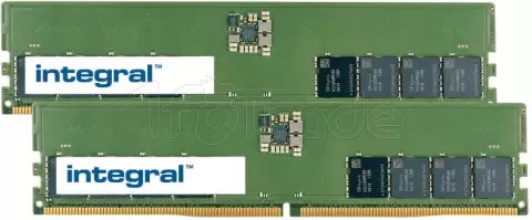 Photo de Kit Barrettes mémoire 16Go (2x8Go) DIMM DDR5 Integral 4800MHz (Vert)