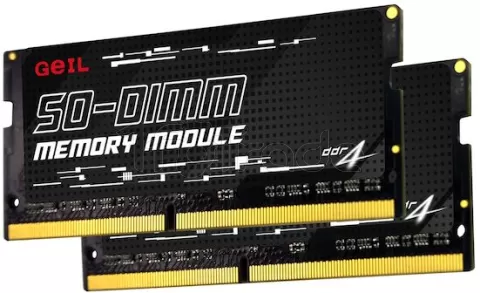 Photo de Kit Barrettes mémoire 16Go (2x8Go) SODIMM DDR4 GeIL 3200Mhz (Noir)