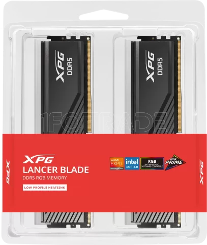 Photo de Kit Barrettes mémoire 32Go (2x16Go) DIMM Adata XPG Lancer Blade 6000MHz CL48 (Noir)