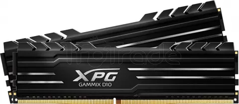 Photo de Kit Barrettes mémoire 32Go (2x16Go) DIMM DDR4 Adata XPG GammiX D10  3200Mhz (Noir)