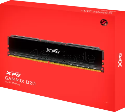 Photo de Kit Barrettes mémoire 32Go (2x16Go) DIMM DDR4 Adata XPG GammiX D20  3200Mhz (Noir)