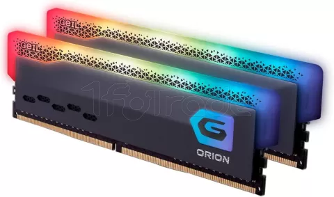 Photo de Kit Barrettes mémoire 32Go (2x16Go) DIMM DDR4 GeIL Orion RGB 3200Mhz (Noir)