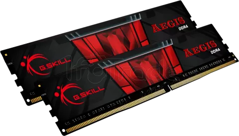 Photo de Kit Barrettes mémoire 32Go (2x16Go) DIMM DDR4 G.Skill Aegis  2666Mhz (Noir)