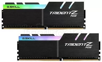 Photo de Kit Barrettes mémoire 32Go (2x16Go) DIMM DDR4 G.Skill TridentZ RGB 3200Mhz (Noir)