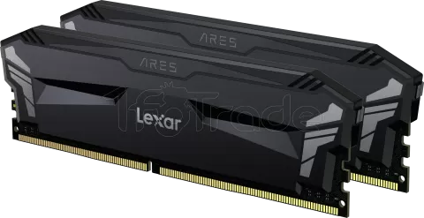 Photo de Kit Barrettes mémoire 32Go (2x16Go) DIMM DDR4 Lexar Ares OC  3600Mhz (Noir)