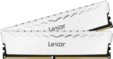 Photo de Kit Barrettes mémoire 32Go (2x16Go) DIMM DDR4 Lexar Thor  3600Mhz (Blanc)