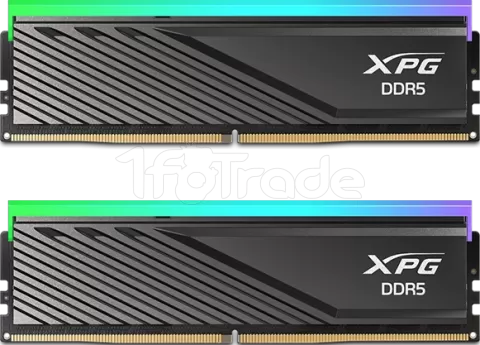 Photo de Kit Barrettes mémoire 32Go (2x16Go) DIMM DDR5 Adata XPG Lancer Blade RGB 6000MHz (Noir)