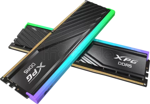 Photo de Kit Barrettes mémoire 32Go (2x16Go) DIMM DDR5 Adata XPG Lancer Blade RGB  6400MHz (Noir)